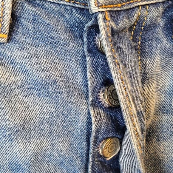 Grlfnd Denim Karolina Medium Wash Distressed High Rise Tapered Jeans Size 26 - Picture 4 of 7